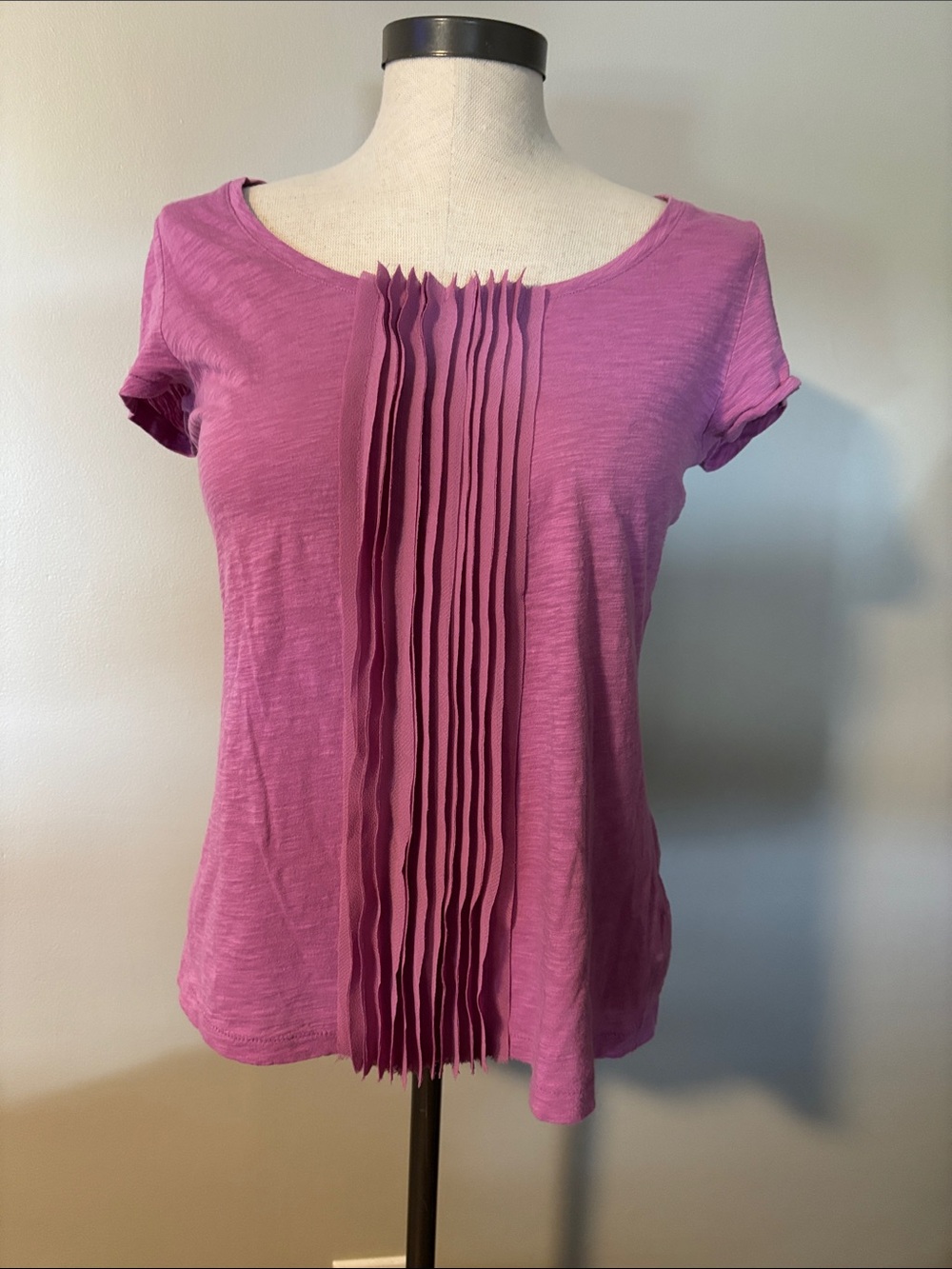 Talbots  Pleated Front Short Sleeve Tee